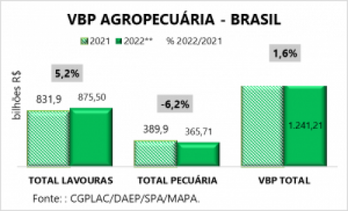 Valor da Produção Agropecuária de 2022 está estimado em R$ 1,241 trilhão