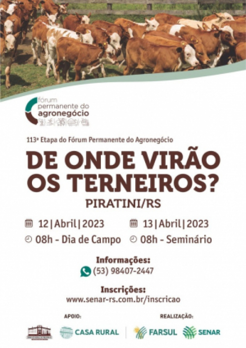 “De onde virão os terneiros?”: seminário propõe formas de desenvolver a agropecuária gaúcha 